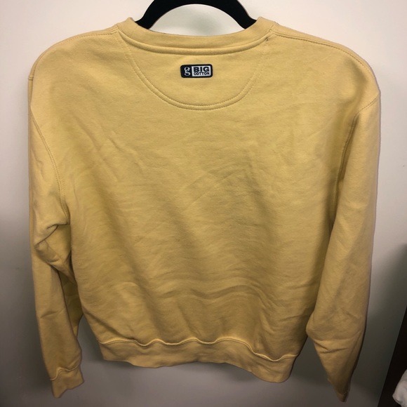 Pale Yellow and navy Great Lakes Sweatshirt - Picture 3 of 5